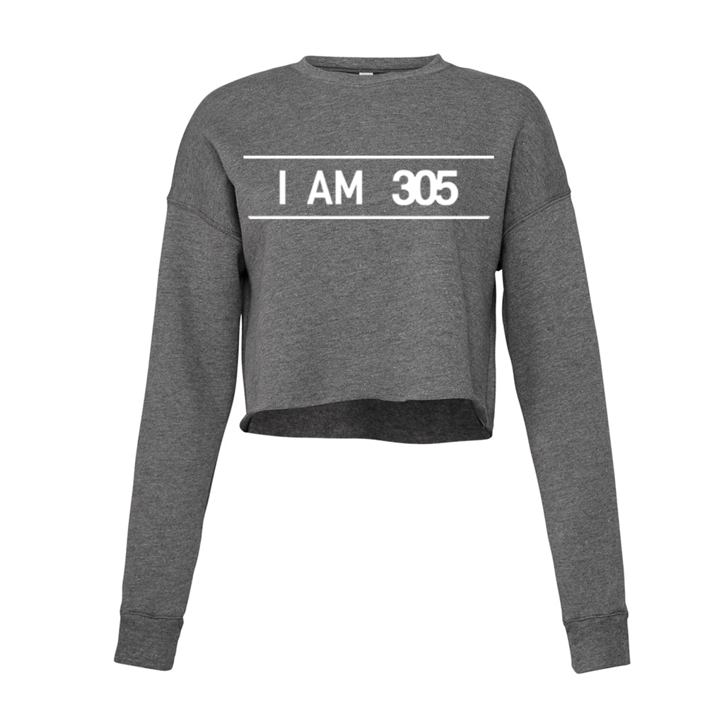 305WEAR I AM 305 Pure Fleece Cropped Womens Sweatshirt