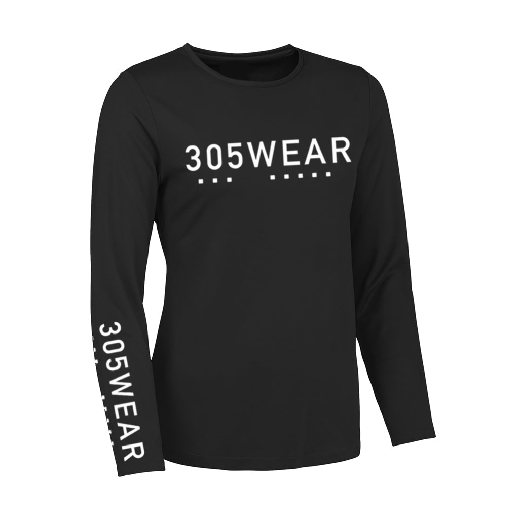 305WEAR Wordmark Icon Action Long Sleeve Womens T