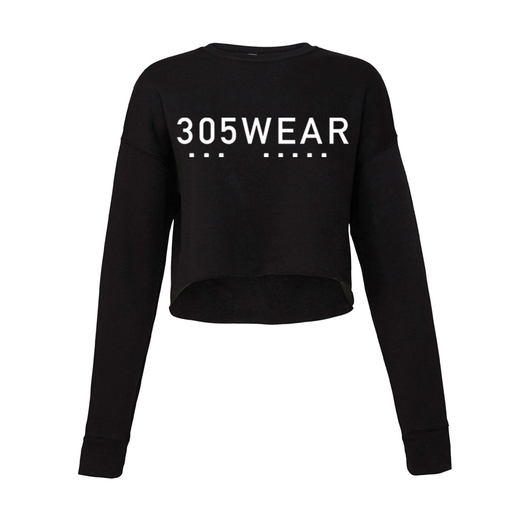 305WEAR Wordmark Icon Pure Fleece Cropped Womens Sweatshirt