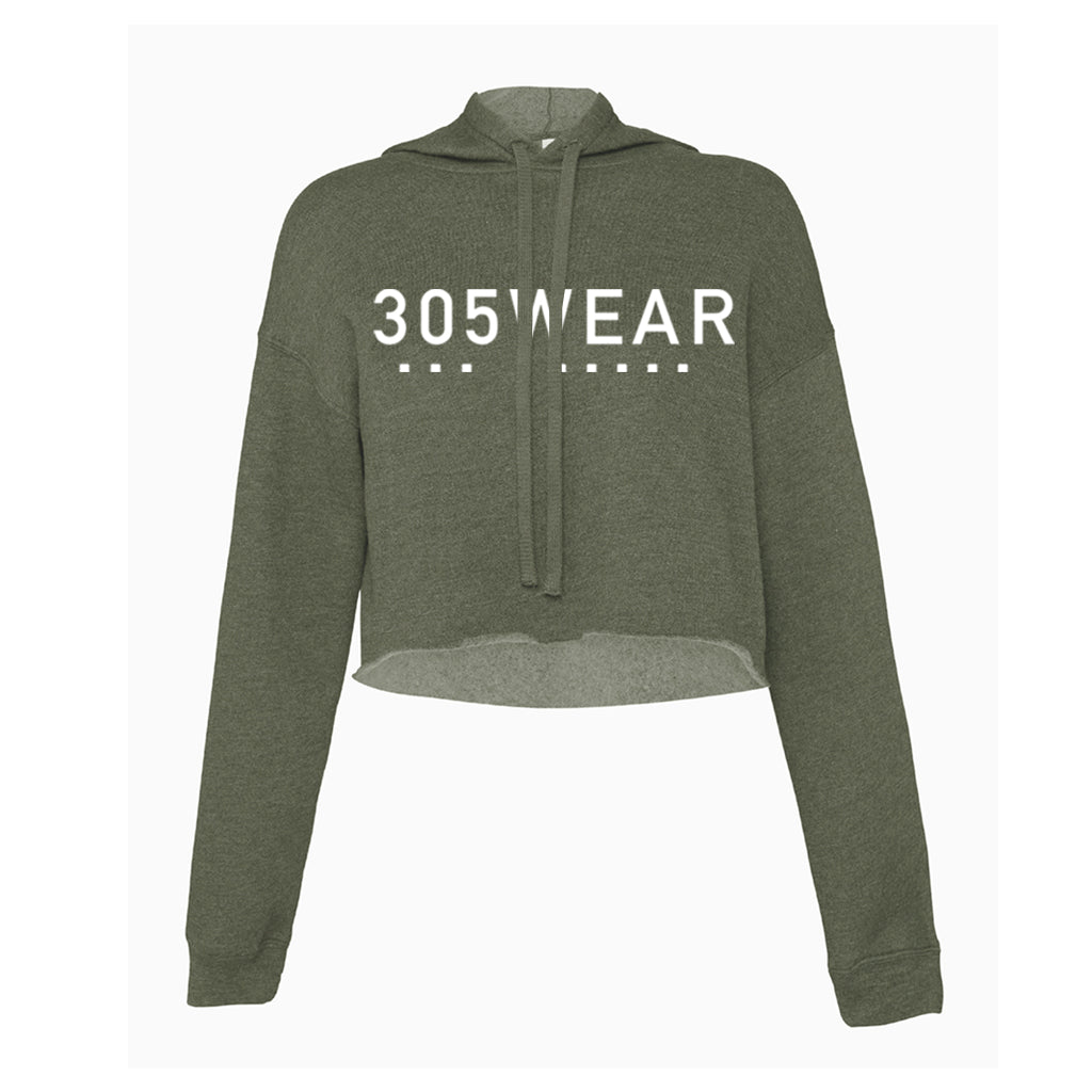 305WEAR Wordmark Icon Pure Fleece Cropped Womens Hoody