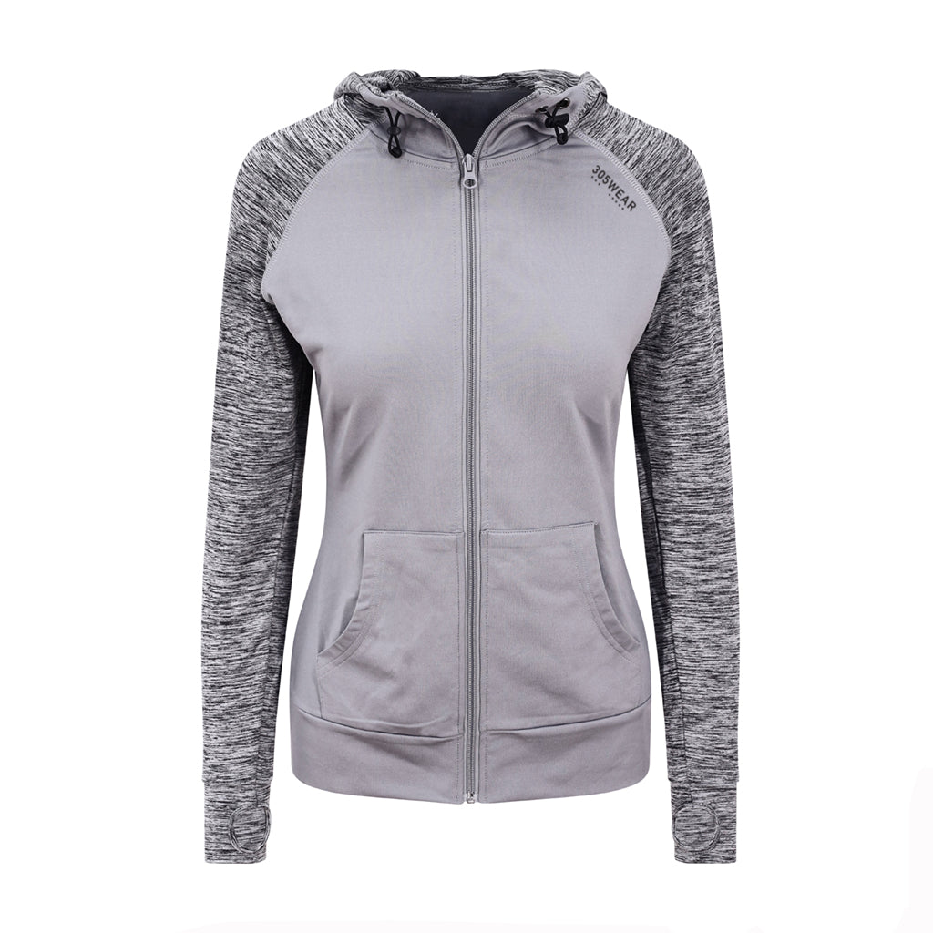 305WEAR Wordmark Seam Performance Lite Full Zip Womens Hoody