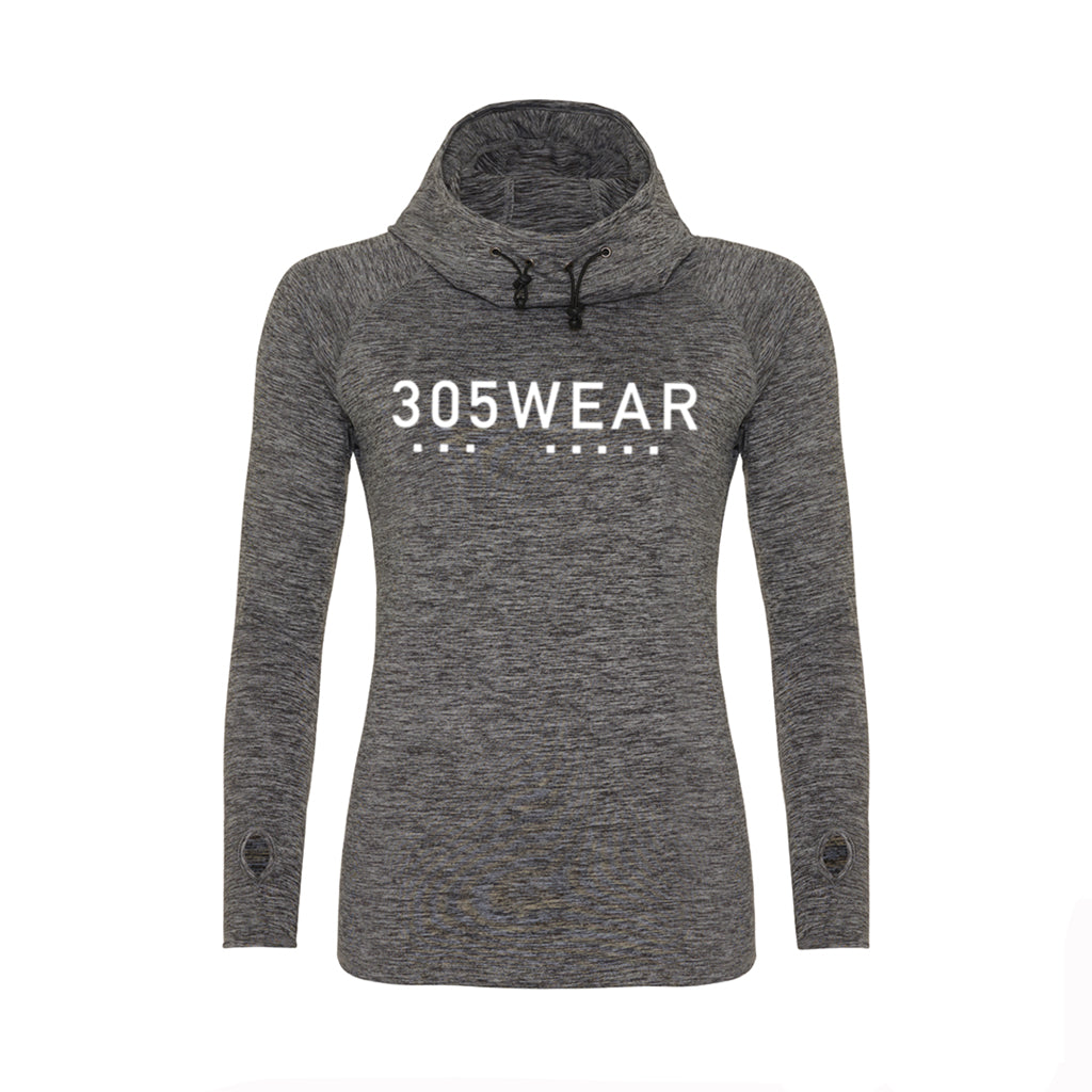 305WEAR Wordmark Icon Performance Lite Womens Cowl Neck Hoody